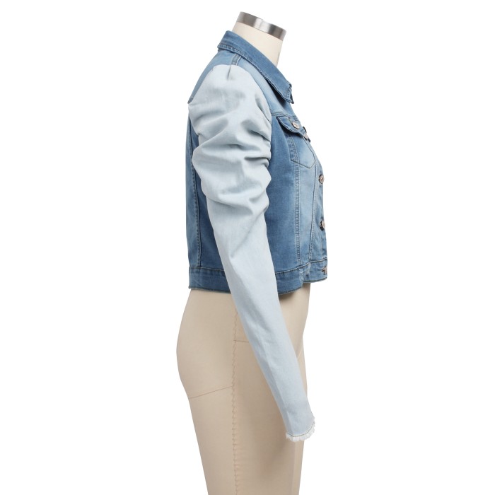 Contrast Short Denim Jacket