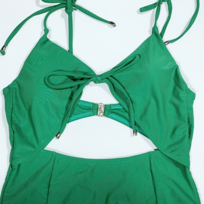Sexy One Piece Cut Out Halter Swimwear