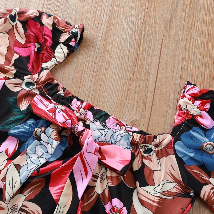 Floral Print Vintage Mini Dress