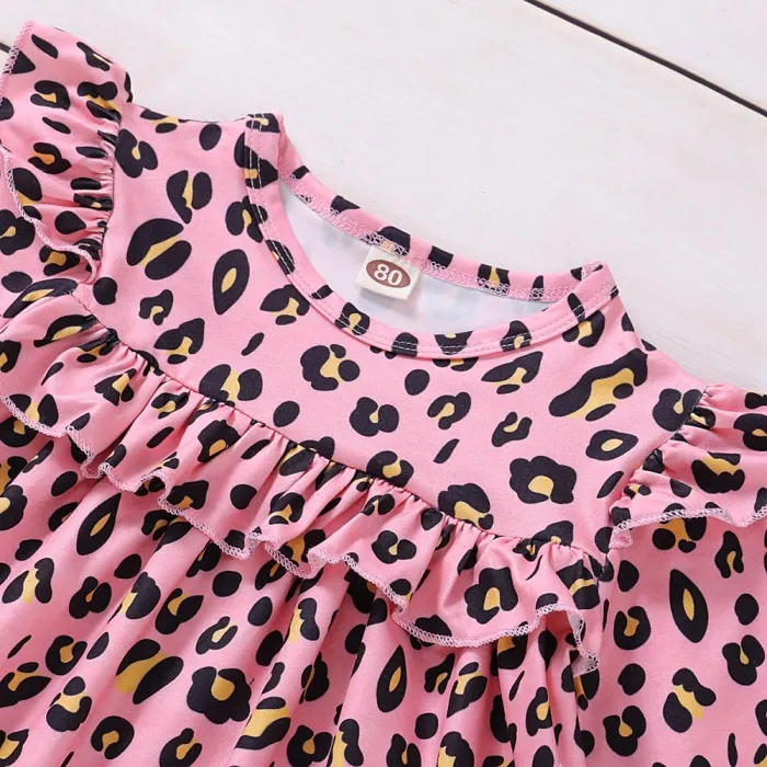 Kids Girl Print A-line Dress with Sleeves