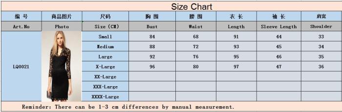 Black Lace V-Neck Midi Dress with 3/4 Sleeves