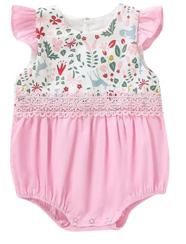 Baby Girl Summer Floral Rompers