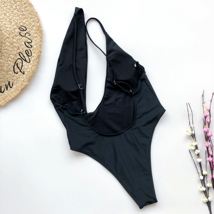 High Cut One Shoulder Sexy Swimwear