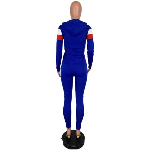 Sexy Tight Contrast Hoody Shirt and Pants