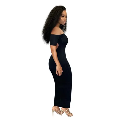 Sexy Backless Off Shoulder Long Curvy Dress