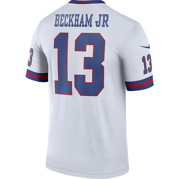 Men's New York Giants Odell Beckham Jr Nike White Color Rush Legend Jersey