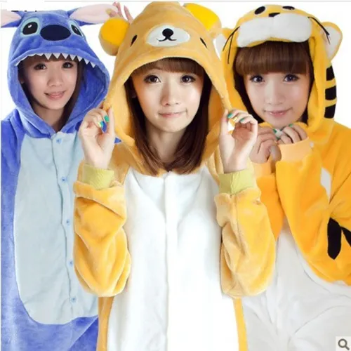 Wholesale Animal Stitch Unicorn Panda Bear Koala Pikachu Onesie Adult Unisex Cosplay Costume Pajamas Sleepwear For Men Women
