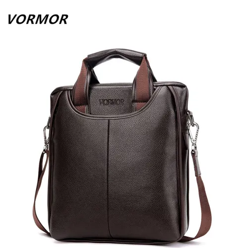 VORMOR Brand PU Leather Men Bags Fashion Male Messenger Bags Men's Small Briefcase Man Casual Crossbody Shoulder Handbag
