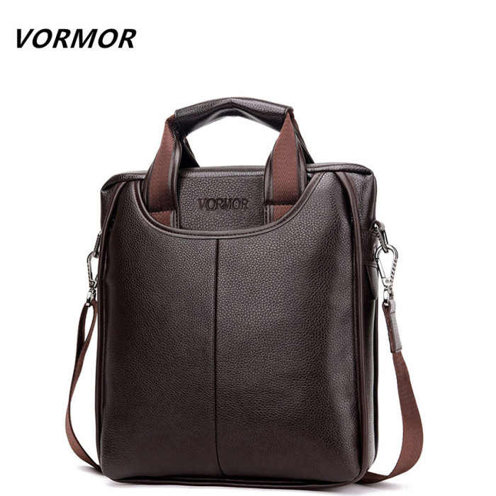 VORMOR Brand PU Leather Men Bags Fashion Male Messenger Bags Men's Small Briefcase Man Casual Crossbody Shoulder Handbag