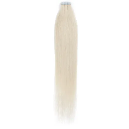 20pcs 50g Straight Tape In Hair Extensions #60 Platium Blonde