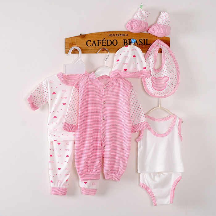8PCS/Set Newborn Baby Clothes Srt Girl Boy Clothing Set Gifts Layette Unisex Jumpsuit New Born Rompers For Baby Gift