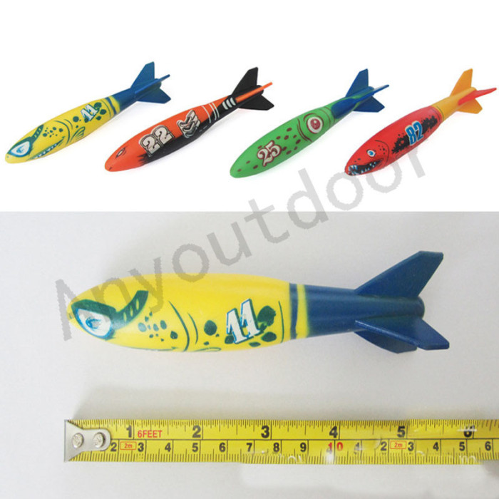 Diving torpedo throwing toys Games Sport outdoor Play Pools Water Fun Summer Children 1 set (include 4)