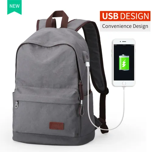 2017 Men Male Canvas Backpack College Student School Backpack Bags for Teenagers Vintage Mochila Casual Rucksack Travel Daypack