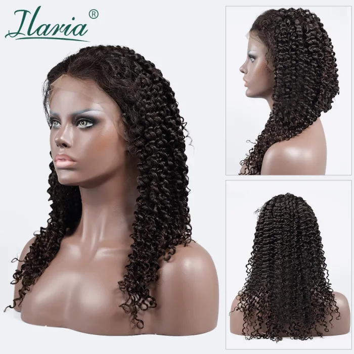 Density 150% Glueless Full Lace Human Hair Wigs Brazilian Kinky Curly Front Lace Wigs Lace Front Human Hair Wigs For Black Women