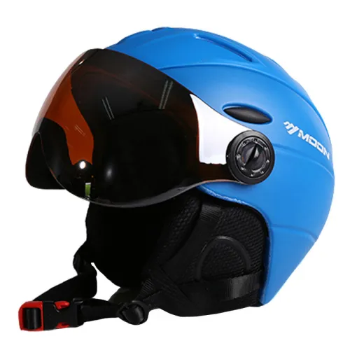 MOON Half-covered CE Certification Ski Helmet Integrally-molded Outdoor Sports Goggles Skiing Helmet Snowboard Helmet