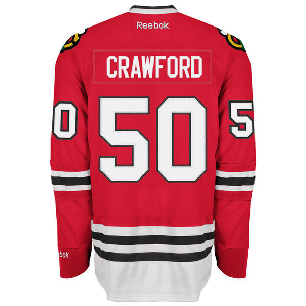 Reebok Corey Crawford Chicago Blackhawks Premier Player Jersey - Red