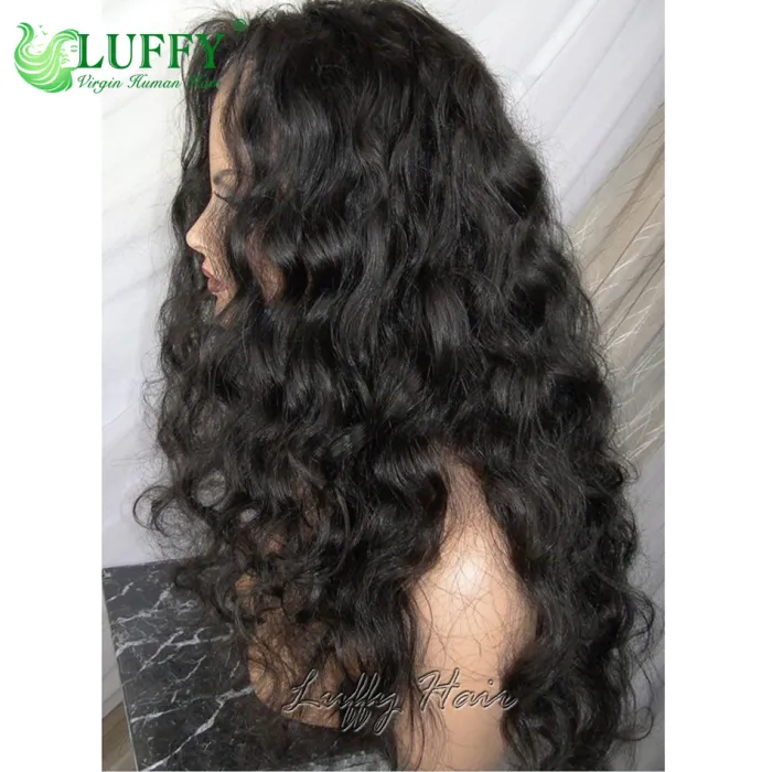 150 Density Virgin Human Hair Full Lace Wigs With Baby Hair Cheap Wavy Glueless Lace Front Wigs Brazilian Hair For Black Women