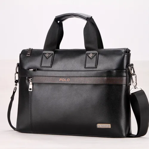 Fashion Brand PU Leather Men's Handbags Designer Man Zipper Handbag Dress Messenger Bag for Men Brown Black Color XB114NEW