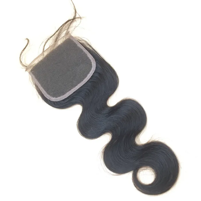 4 Bundles Peruvian Closure Body Wave Virgin Hair Lace Top Closure Maxglam Hair With Closure Human Hair Wigs Free Shipping DHL
