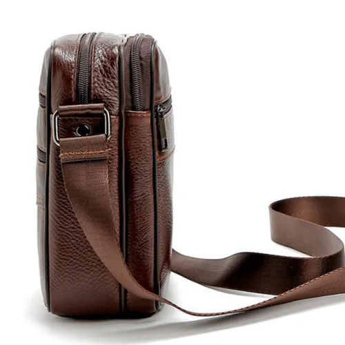 OGRAFF Men messenger bags luxury genuine leather men bag designer high quality shoulder bag casual zipper office bags for men