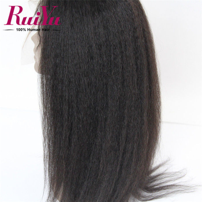 Brazilian Kinky Straight Glueless Full Lace Human Hair Wigs Lace Front Wigs Black Women Italian Yaki Full Lace Wigs Baby Hair