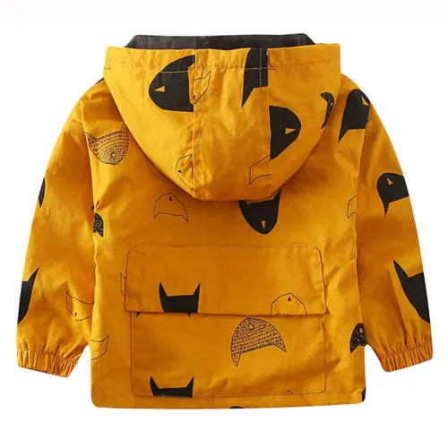 2016 Autumn New Children Jacket For Boys Print Monsters Baby Boy Outerwear & Coats 2-8 Years Kids Waterproof Windbreaker Clothes