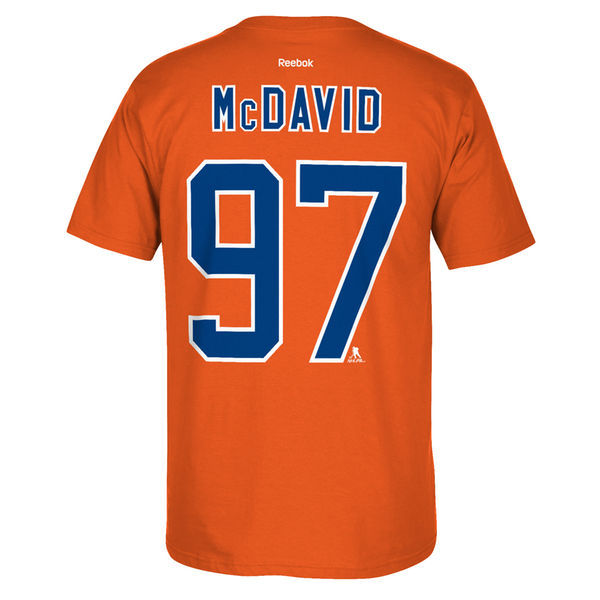 Connor McDavid Edmonton Oilers Reebok Name & Number T-Shirt - Orange