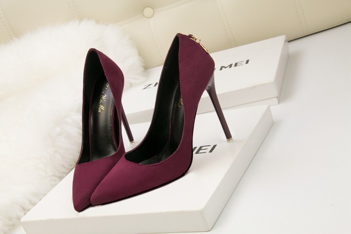 Asmxing 11CM Suede Shallow Pointed D buckle Dress Wedding Party Elegant Heeled Sandals
