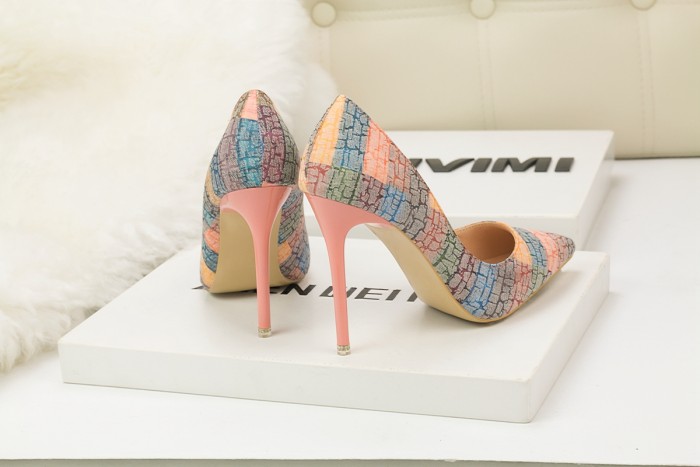 Asmxing 10.5CM Metal Sequins Dress Wedding Party Elegant Heeled Sandals