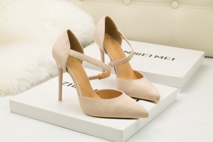 Asmxing 11CM Sexy Shallow Straps Pointed Hollow Sidecut Dress Wedding Party Elegant Heeled Sandals