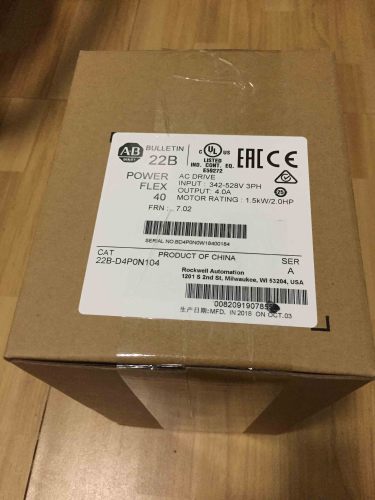 22B-D4P0N104 Allen Bradley Original Brandy New Factory Sealed