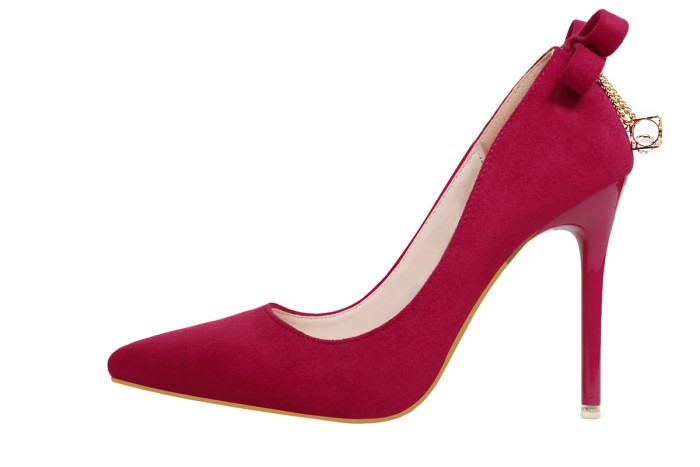 Asmxing 11CM Suede Sweet Shallow Pointed Dress Elegant Sandals