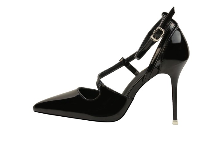 Asmxing 9CM PU Hollow Sidecut High Stiletto Dress Wedding Party Elegant Heeled Sandals
