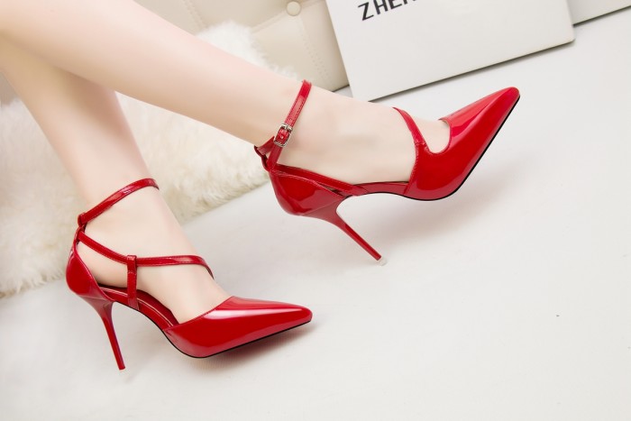 Asmxing 9CM PU Hollow Sidecut High Stiletto Dress Wedding Party Elegant Heeled Sandals