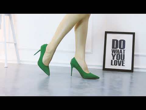 Asmxing 11CM Suede Shallow Pointed D buckle Dress Wedding Party Elegant Heeled Sandals
