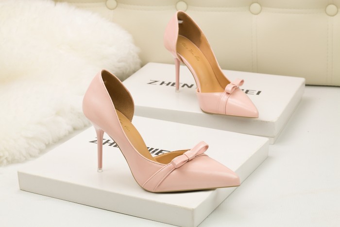Asmxing 9CM Shallow Hollow Pointed Bow High Stiletto Dress Wedding Party Elegant Heeled Sandals