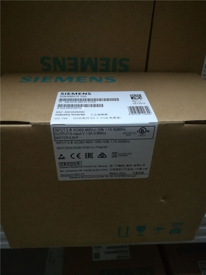 6SL3210-5BE13-7UV0 Siemens 100% Brandy Original new Factory Sealed