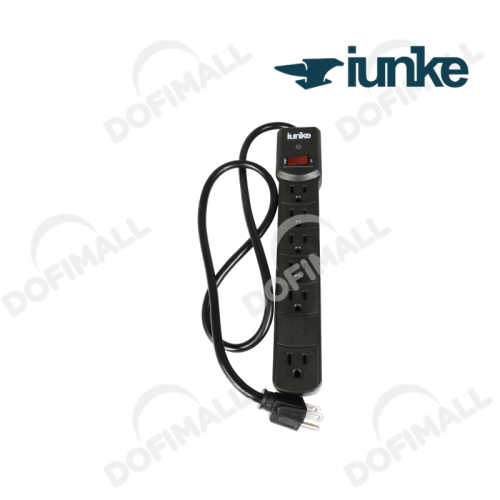 EXTENSIONES POLARIZADAS DE 6 SALIDAS COLOR NEGRO 1.5M 15A