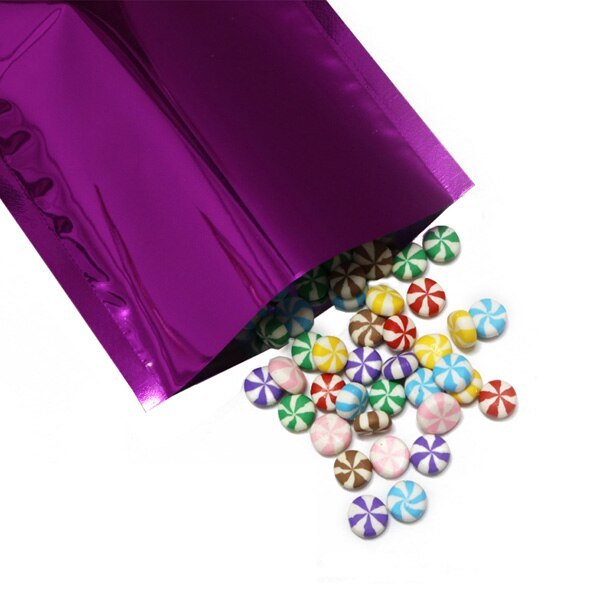 Variety of Sizes recyclable packing bag heat sealing open top aluminum foil Vacuum Package Pouch red flat Mylar bag 100pcs/lot