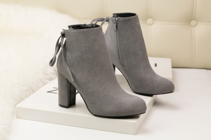 9CM Thick High Heel Suede Fringed Sexy Wedding Party Booties