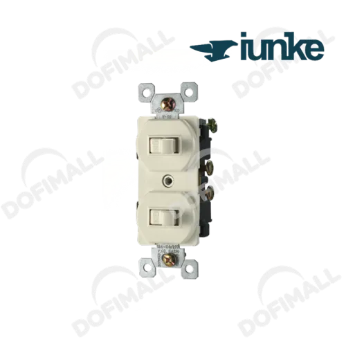 INTERRUPTOR DOBLE COLOR MARFIL 15A