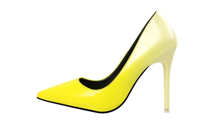 Asmxing 10.5CM Pointed Patent Leather Gradient Sweet Dress Elegant Heeled Sandals