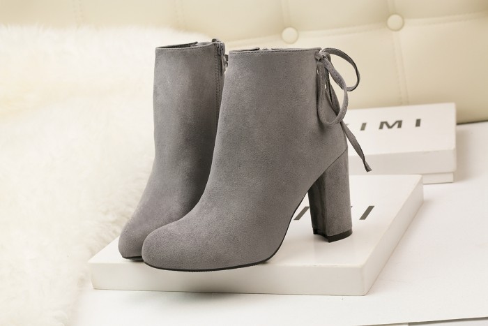 9CM Thick High Heel Suede Fringed Sexy Wedding Party Booties