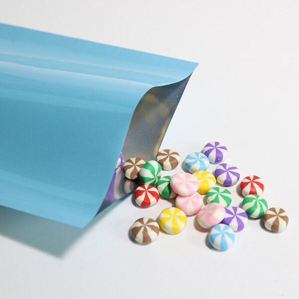 Variety of Sizes recyclable packing bag heat sealing open top aluminum foil Vacuum Package Pouch red flat Mylar bag 100pcs/lot