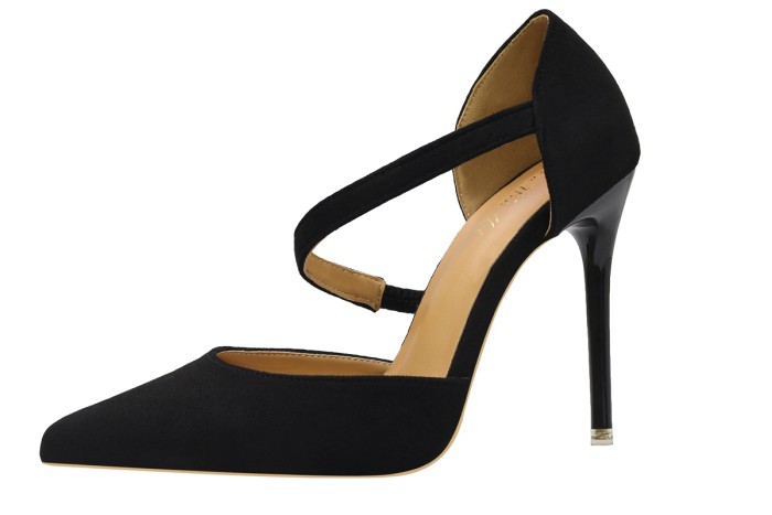Asmxing 11CM Sexy Shallow Straps Pointed Hollow Sidecut Dress Wedding Party Elegant Heeled Sandals