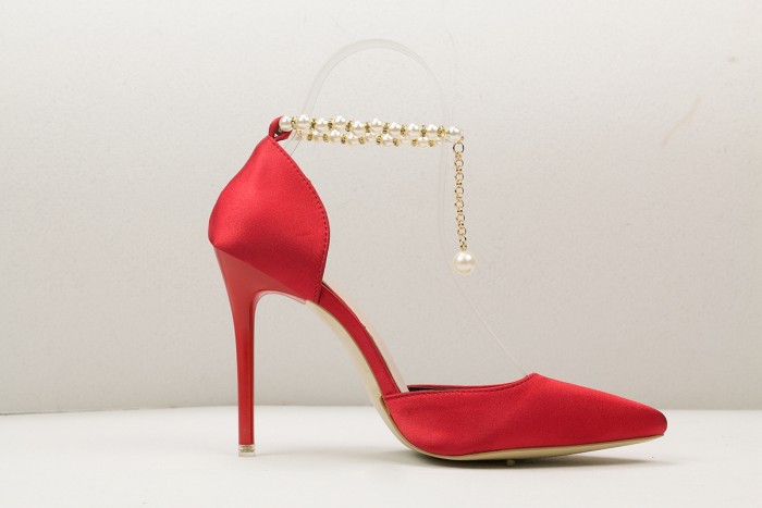 Asmxing Sweet Shallow Pointed Sidecut Dress Elegant Heeled Sandals
