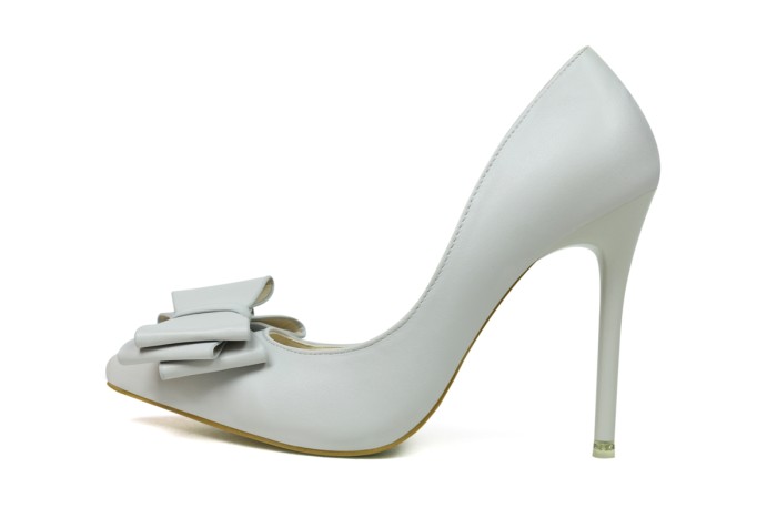 10.5CM Stylish Delicate Sweet Bow Shallow Pointed Sidecut Hollow Dress Elegant Heeled Sandals