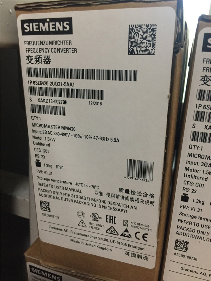 6SE6420-2UD21-5AA1 Siemens 100% Brandy Original new Factory Sealed
