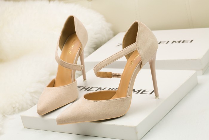 Asmxing 11CM Sexy Shallow Straps Pointed Hollow Sidecut Dress Wedding Party Elegant Heeled Sandals