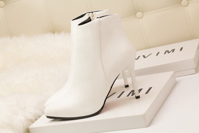 9.5CM Stiletto Martin Boots PU Booties